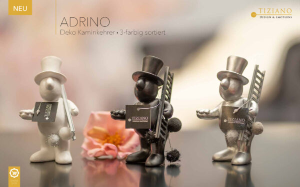 Adrino Deko-Kaminkehrer silber