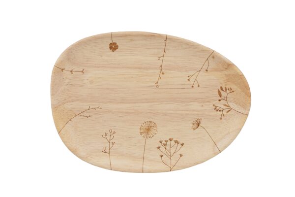 Holztablett Blumenwiese