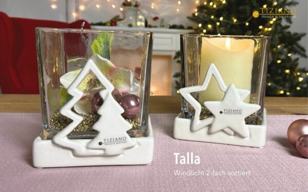 Windlicht Talla mit Klarglas