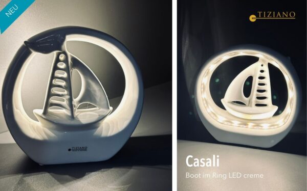 Dekoboot Casali im Ring LED